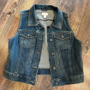 Loft denim jacket vest